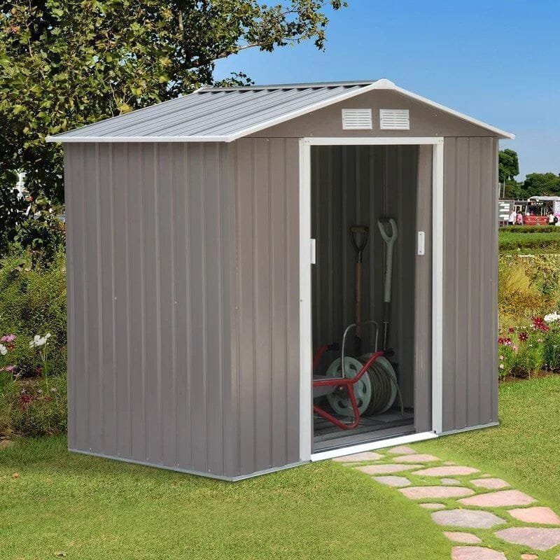 7 ft. W x 4.2 ft. D Metal Storage Shed image 0