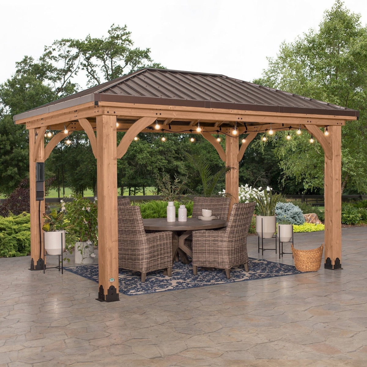 Cordova 14×10 Outdoor Gazebo with Steel Frame and Weather-Resistant Canopy image 0