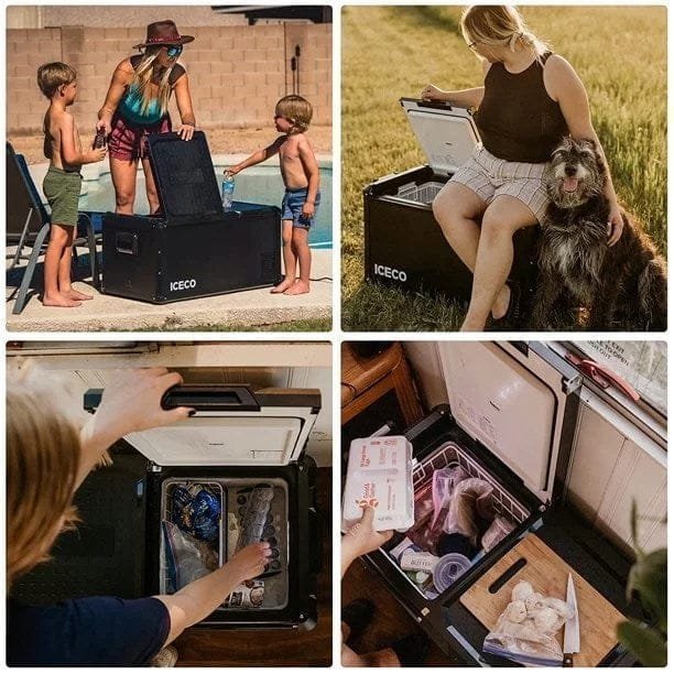 ICECO VL90 ProD 95 Quarts(90L) Dual Zone Portable Refrigerator, Multi Directional Lid, 12 Volt Refrigerator Home & Car Use image 7