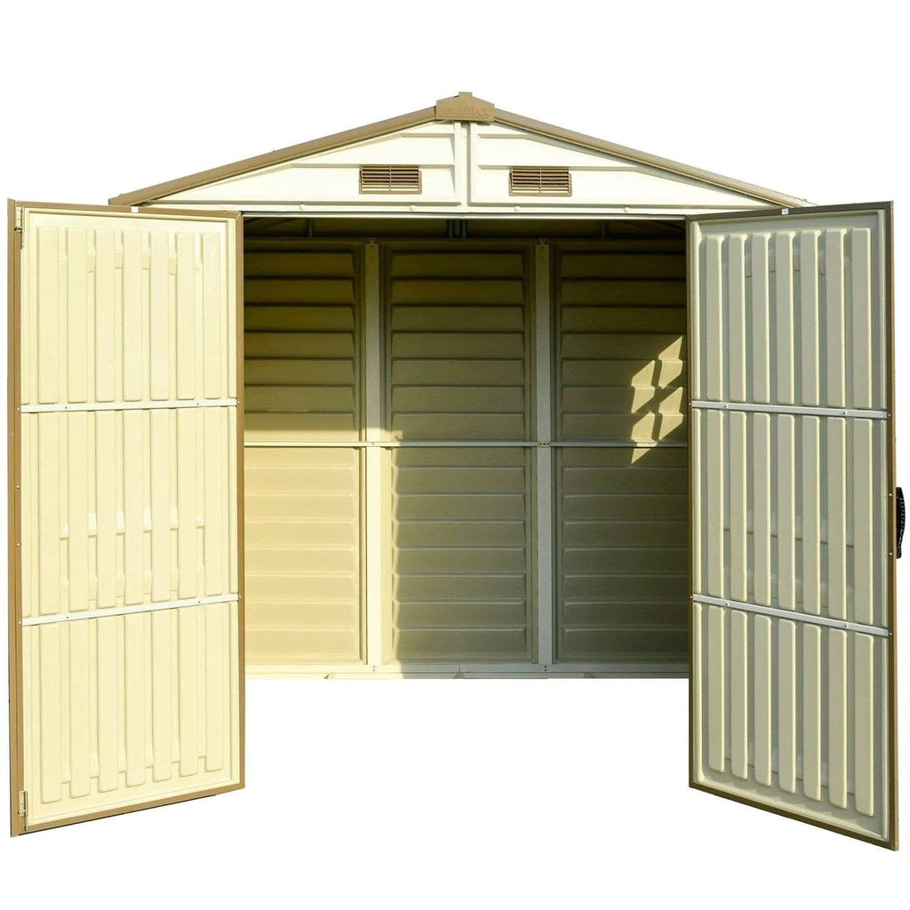 DuraMax 8ft x 6ft Storeall Vinyl Shed with Foundation Kit and window image 7