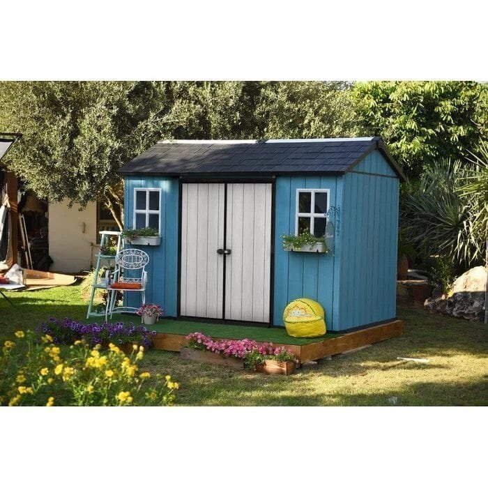 Oakland 11 ft. W x 7.5 ft. D Plastic Storage Shed image 0