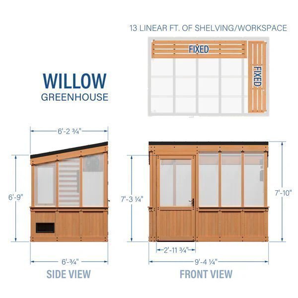 9×6 Willow Greenhouse image 1