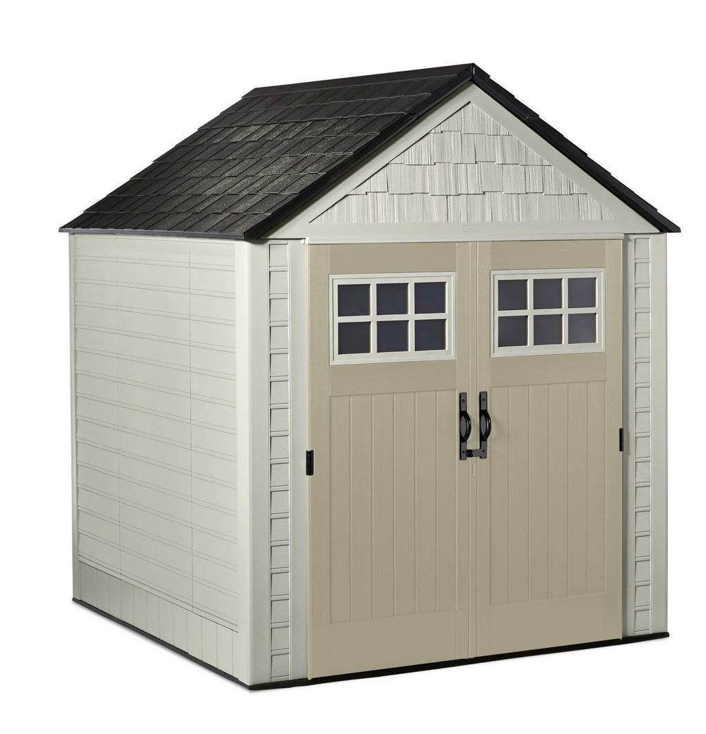 Rubbermaid 7×7 Ft Durable Weatherproof Resin Outdoor Storage Shed image 0