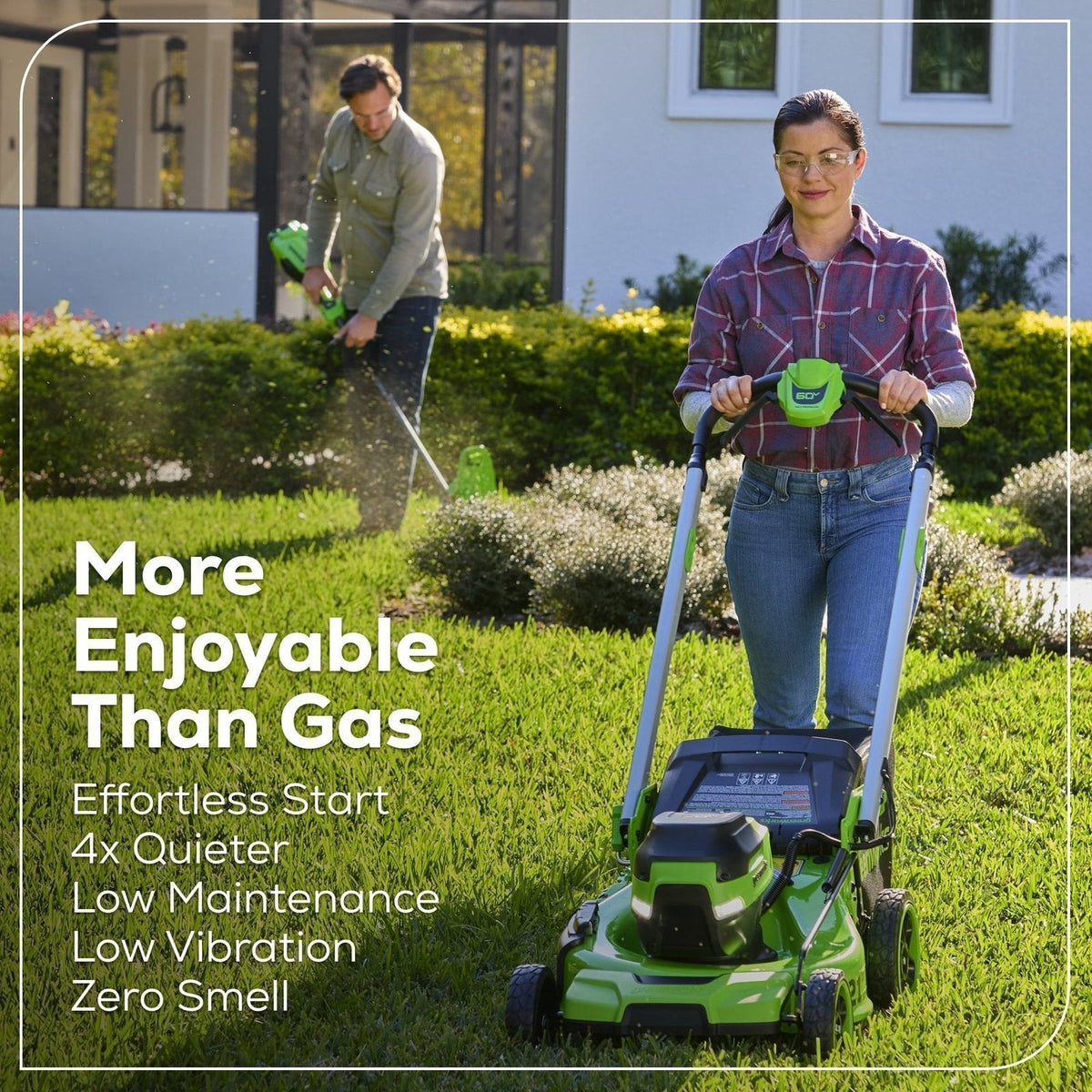 Greenworks 60V 21″ Self Propelled Lawn Mower with (1) 8.0 Ah Battery & Rapid Charger 2546402 image 12