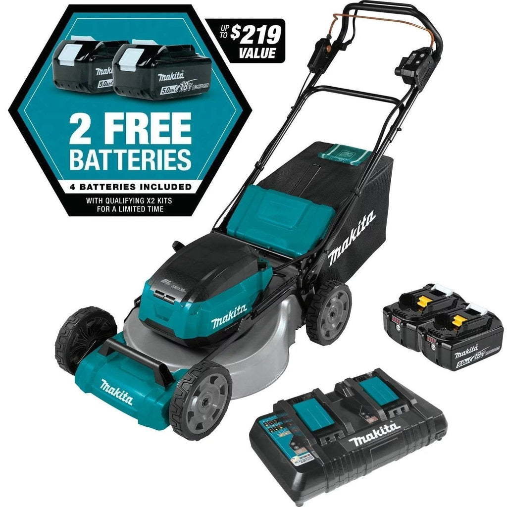 21 in. 18-Volt X2 (36-Volt) LXT Lithium-Ion Cordless Walk Behind Self Propelled Lawn Mower Kit with 4 Batteries (5.0 Ah) image 7