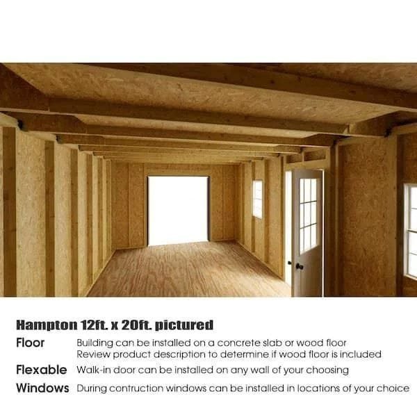Best barns Hampton 12×16 Wood Storage Shed Kit Installation Included image 2