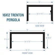16×12 trenton modern steel pergola with sail shade soft canopy image 12