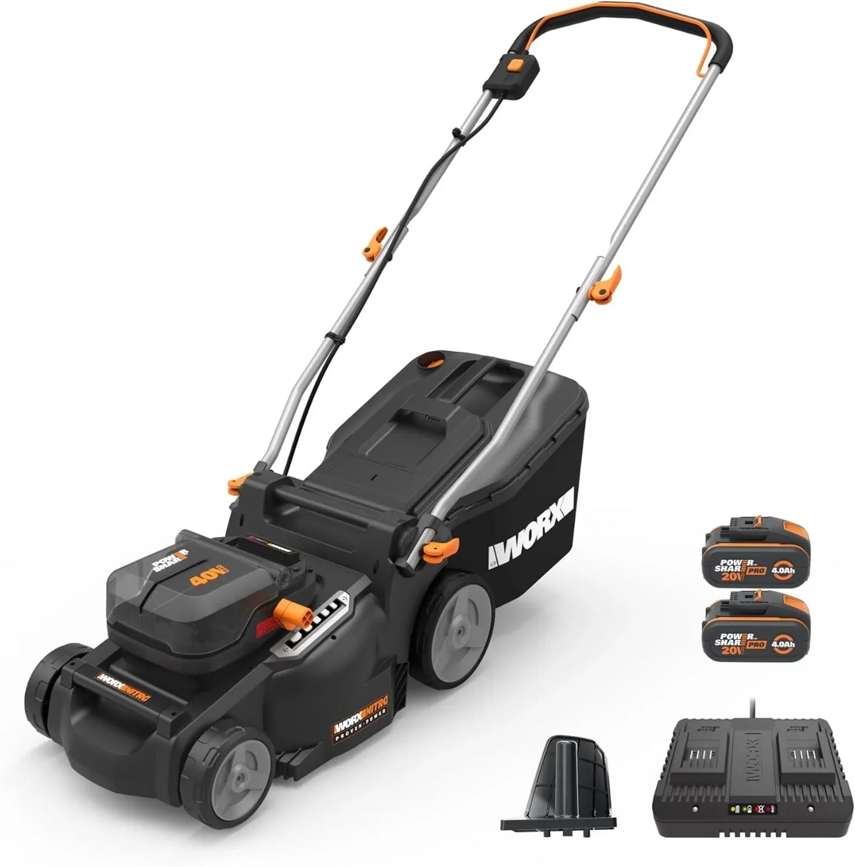 WORX Nitro 40V 16″ Cordless Lawn Mowers w/Brushless Motor 2.0 & Intellicut. image 0