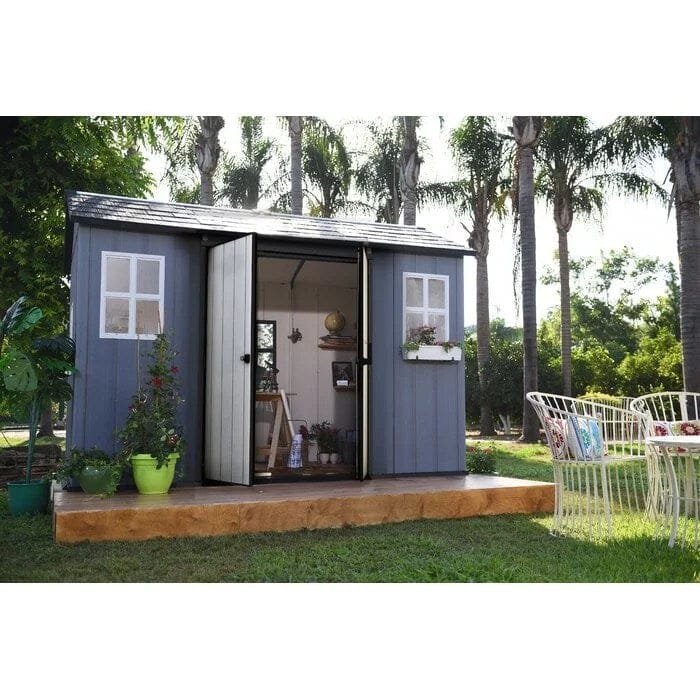 Oakland 11 ft. W x 7.5 ft. D Plastic Storage Shed image 8