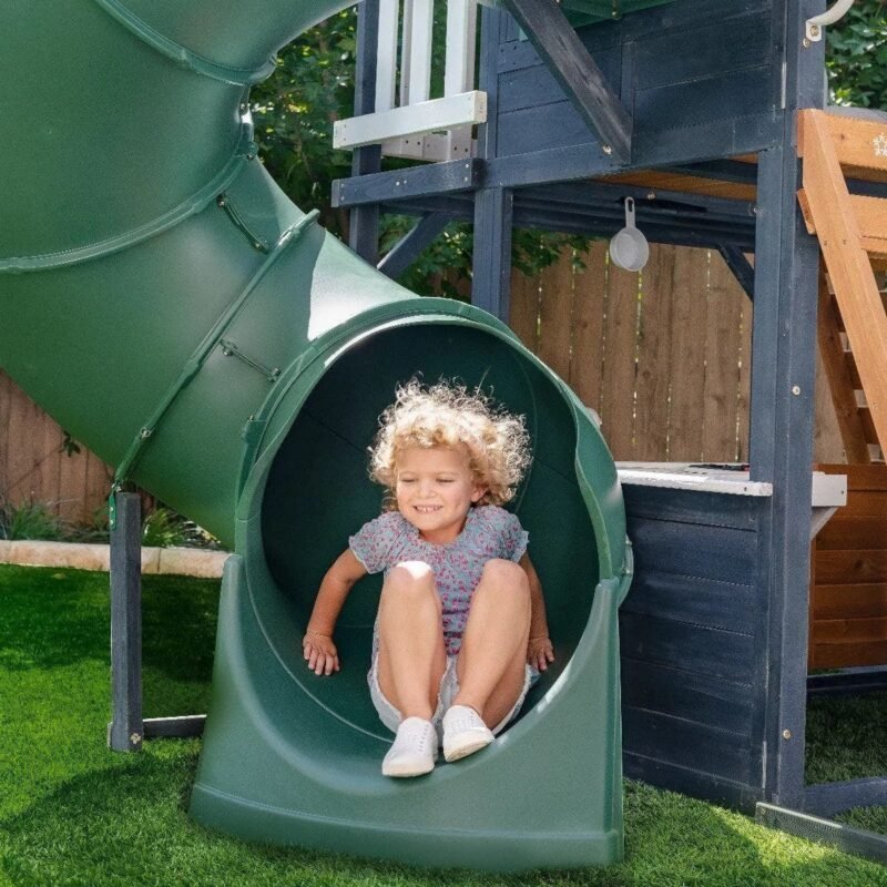 Kids Kidkraft Cozy Escape Playhouse In Navy Installation Included image 2