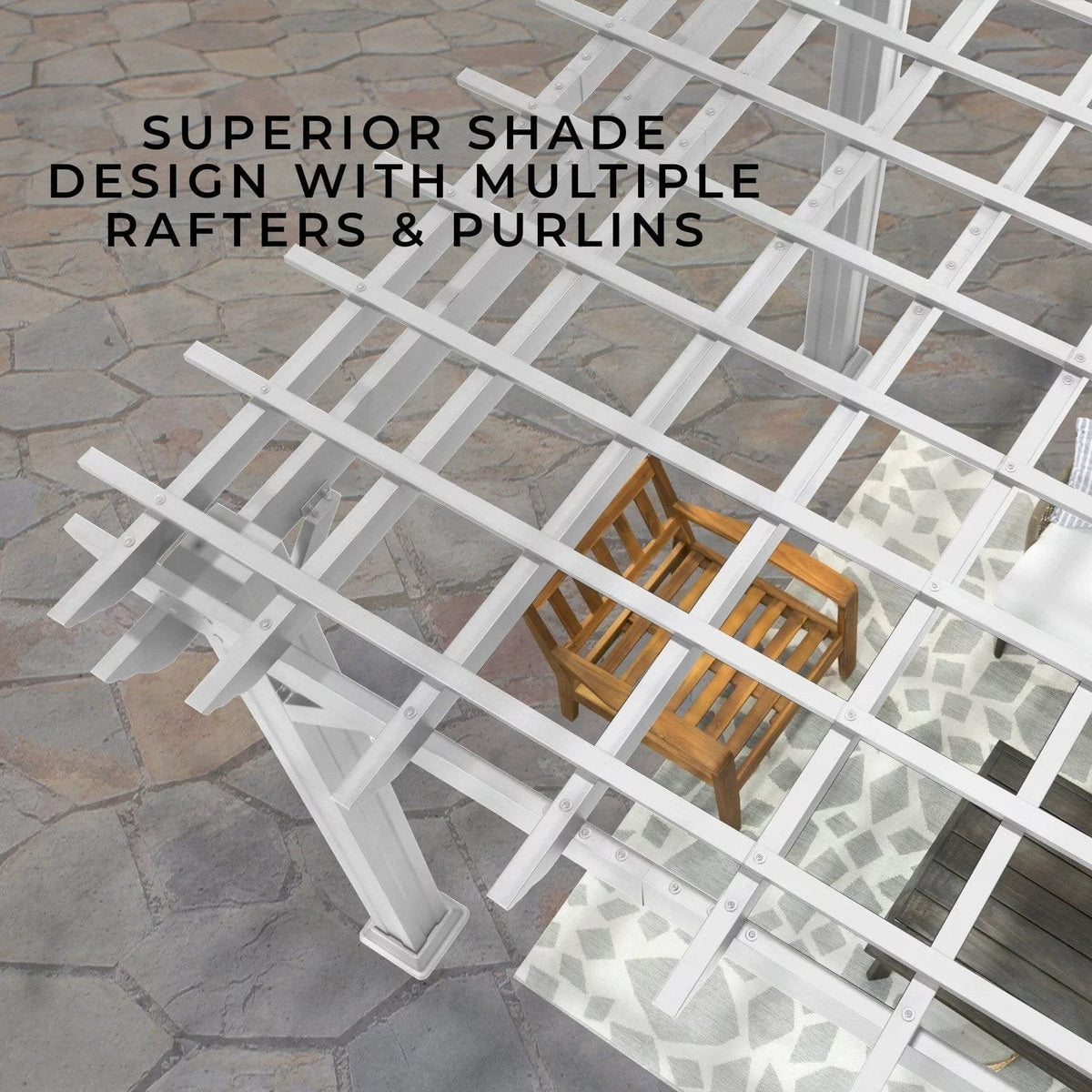 14×10 Hawthorne Traditional Steel Pergola With Sail Shade Soft Canopy image 8