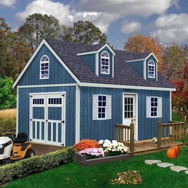 Best barns Hampton 12×16 Wood Storage Shed Kit Installation Included image 0
