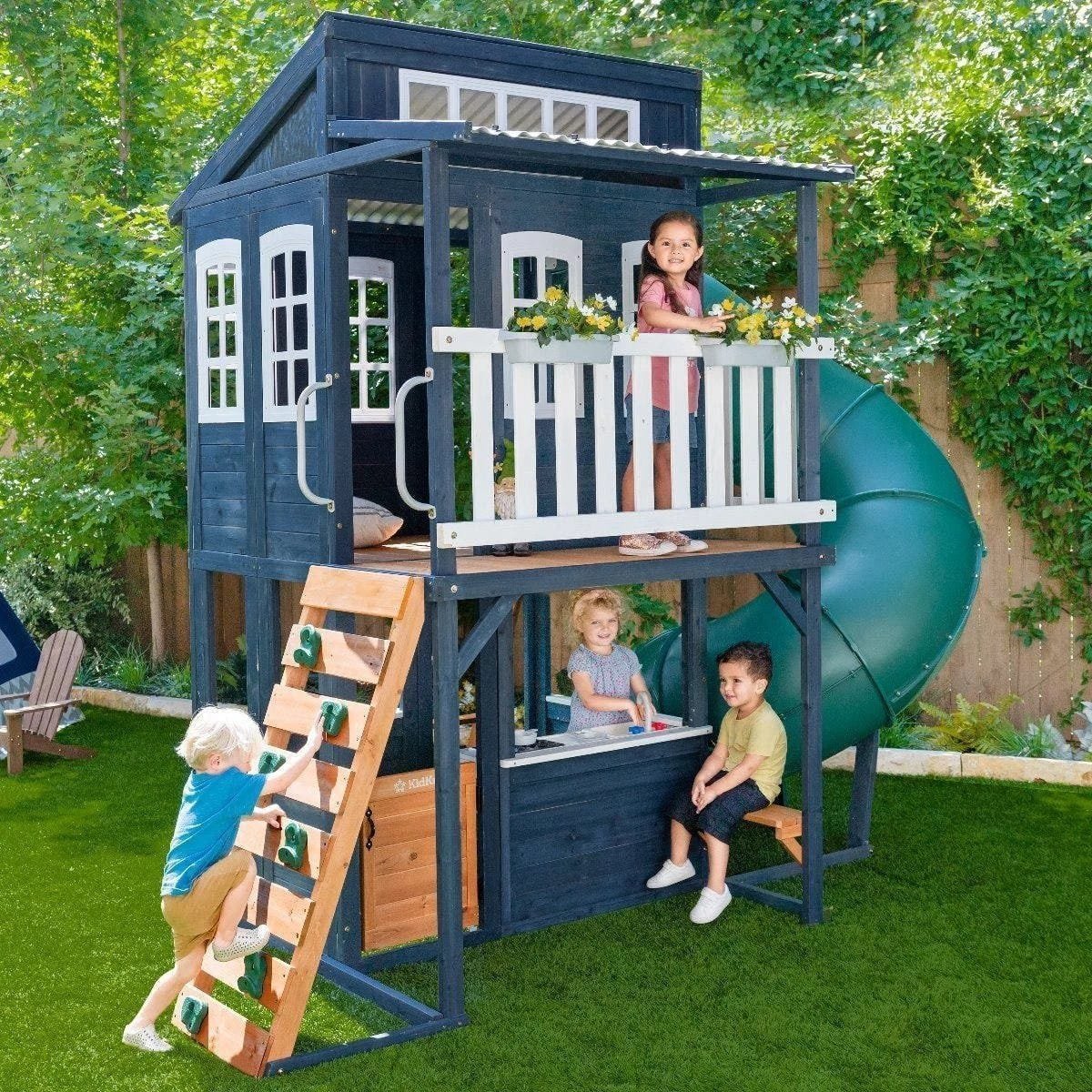 Backyard Discovery Skyfort III Cedar Swing Set w/ Tube Slide – DIY image 13