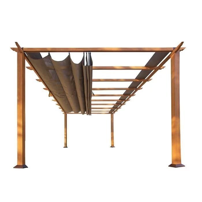 Verona 16 Ft. W x 11 Ft. D Aluminum Pergola with Canopy image 0