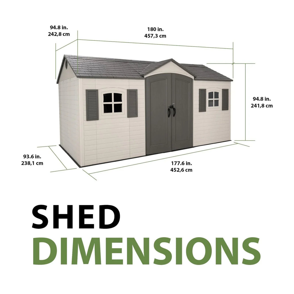 Lifetime Legacy 15 ft x 8 ft Outdoor Storage Sheds – 60465 image 1