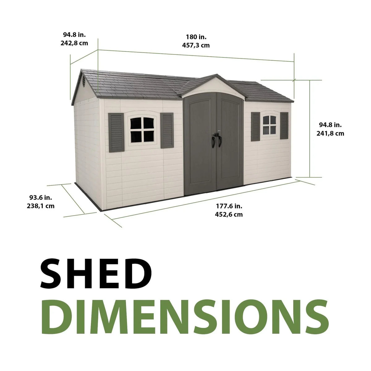 Lifetime Legacy 15 ft x 8 ft Outdoor Storage Sheds – 60465 image 1