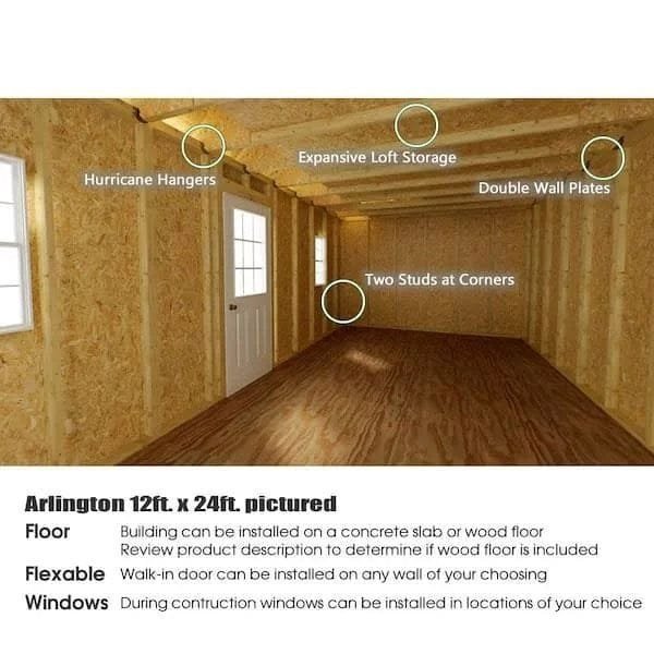 Best barns 12-ft x 20-ft Arlington with Floor Gable Engineered Storage Shed Installation Included image 5