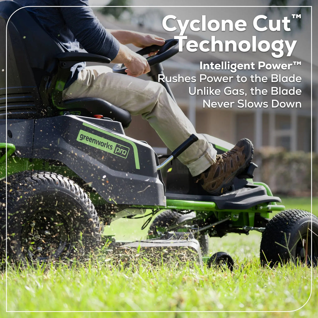 Greenworks 60V 42″ Cordless Battery CrossoverT Riding Lawn Mowers. image 3