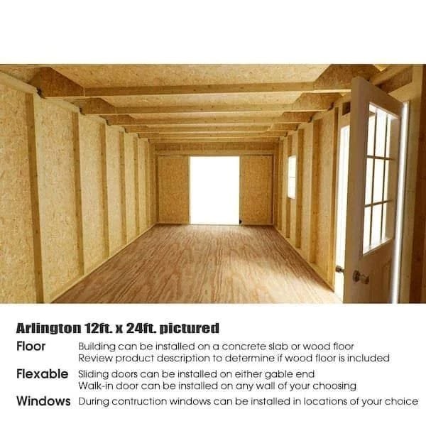 Best barns 12-ft x 20-ft Arlington with Floor Gable Engineered Storage Shed Installation Included image 3