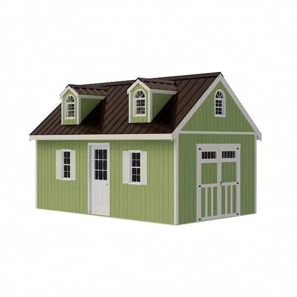 Hampton 12 ft. W x 16 ft. D Wood Storage Shed Kit with Floor (192 Sq. ft.) Installtion Included image 5