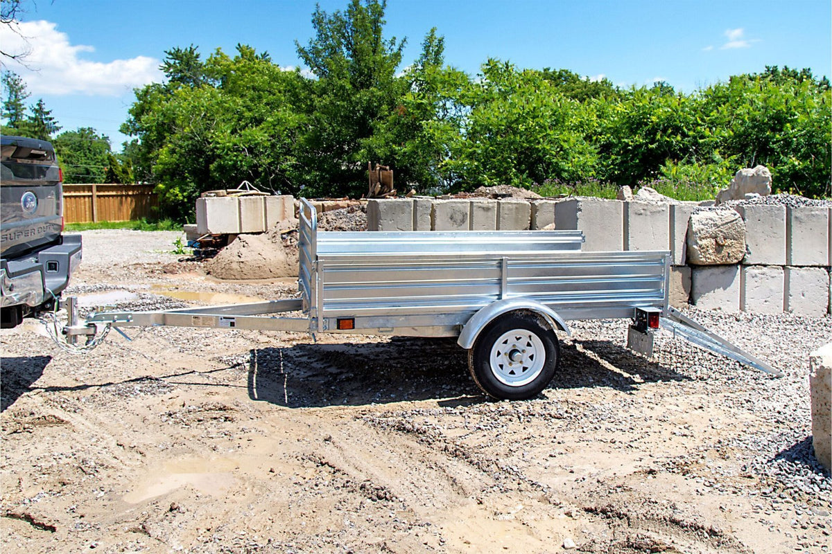 DK2 5-ft x 7-ft Steel Utility Trailer with Ramp Gate ( 1639-lb Capacity ) 2491713 image 5