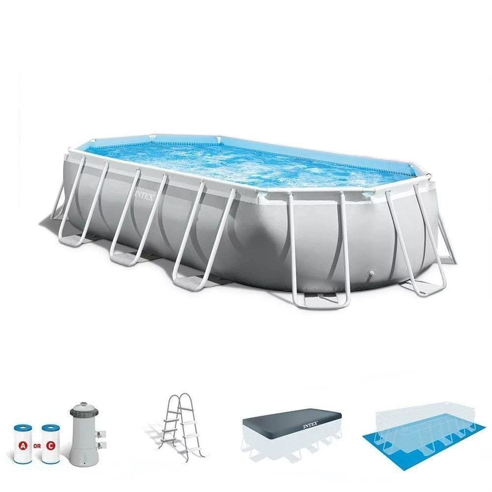 Intex – 20 Foot Prism Frame Oval Pool Set image 0