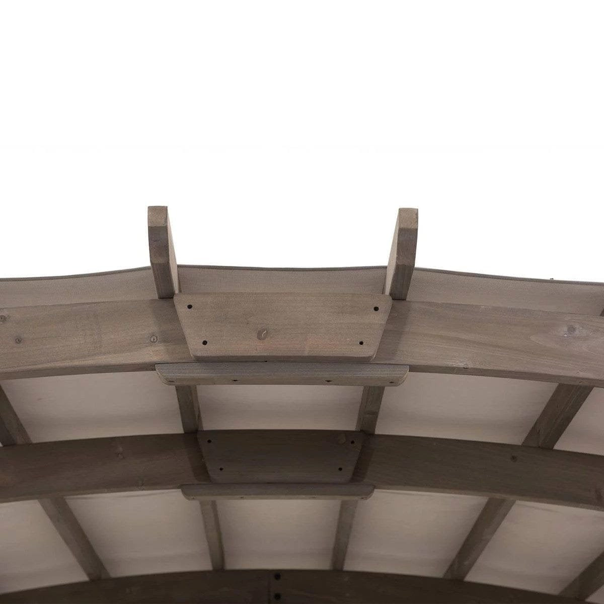 SummerCove 10 ft. x 14 ft. Light Gray Cedar Frame Arched Pergola with Shelves image 8
