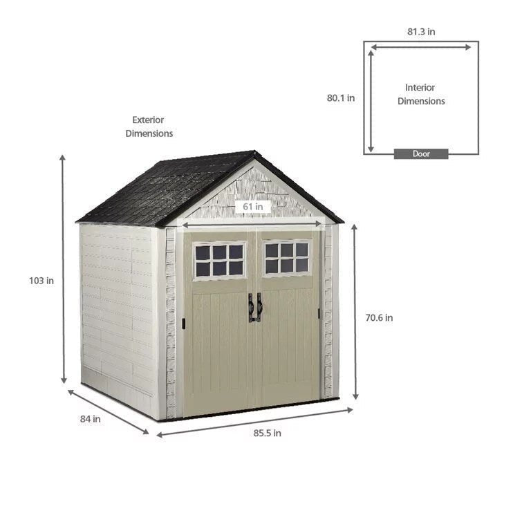 Rubbermaid 7×7 Ft Durable Weatherproof Resin Outdoor Storage Shed image 3