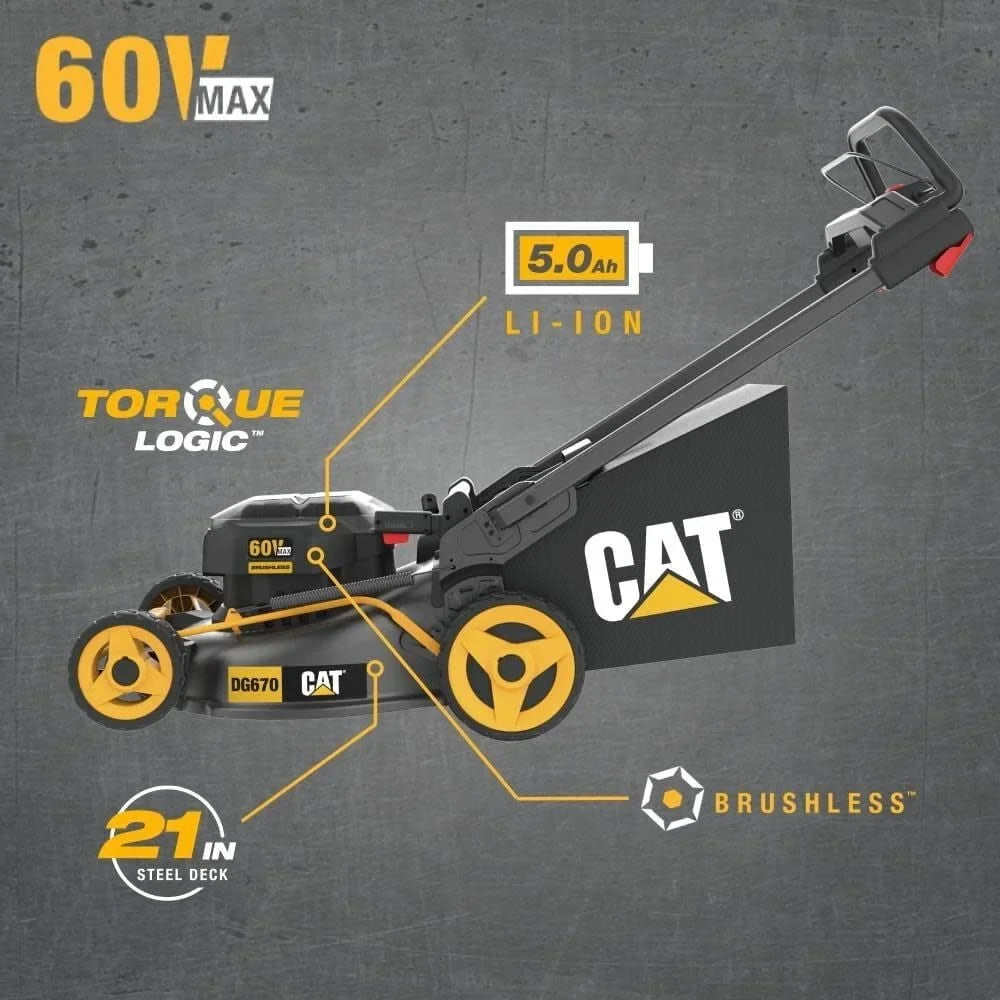 Cat 60V 21In Brushless Lawn Mower Kits. image 1