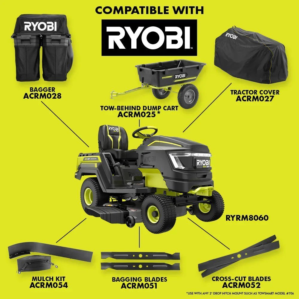Brushless 80V Hp 46-Inch Cordless Lawn Tractor Battery Powered image 11