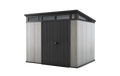 Keter Artisan 9×7 Foot Large Outdoor Shed with Floor with Modern Design for Patio Furniture image 0