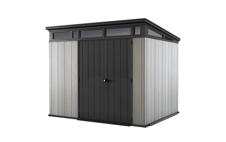 Keter Artisan 9×7 Foot Large Outdoor Shed with Floor with Modern Design for Patio Furniture image 0