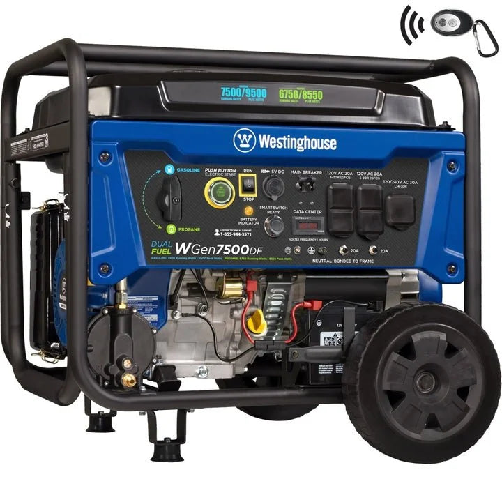 Westinghouse WGen7500DF Dual Fuel Portable Generators. image 0