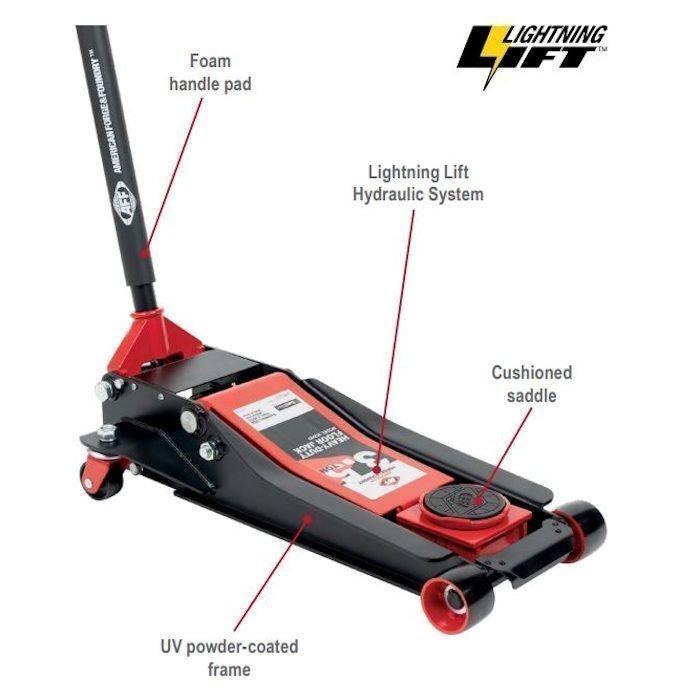 AFF 3.5 Ton Lightning Lift Floor Jack with Two-Piece Handle image 1