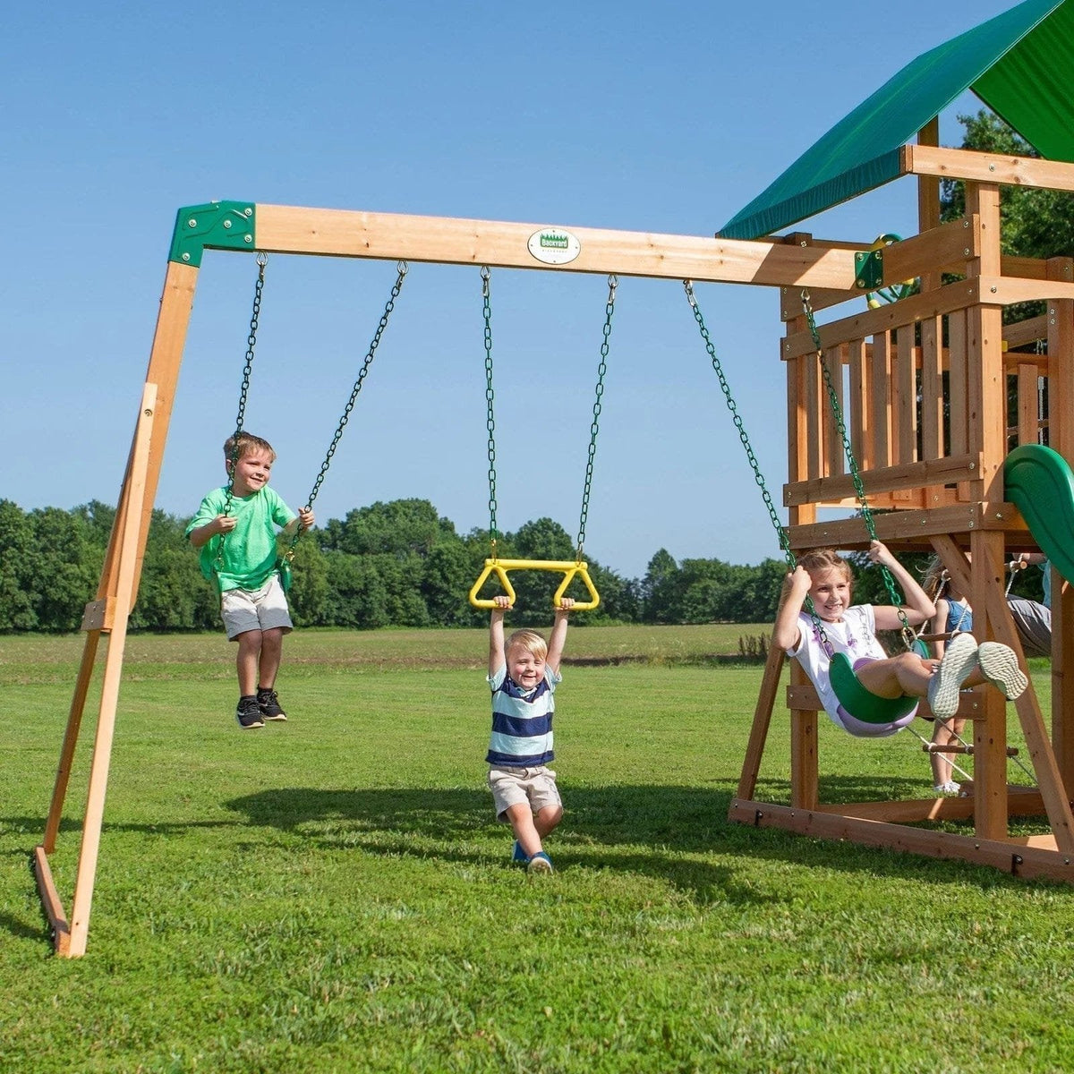 Backyard Discovery Mount McKinley All Cedar Wood Swing Set image 4