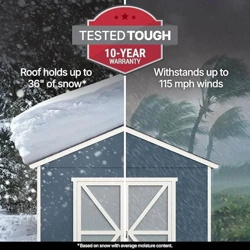 Handy Home Products Rookwood 10×12 Do-It-Yourself Wooden Storages Sheds- Does not Include Floor kit, Paint, or Roofing Shingles image 2