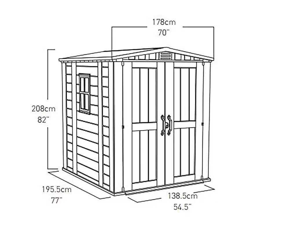 Keter factor 6×6 shed 1.78m x 1.95m image 6