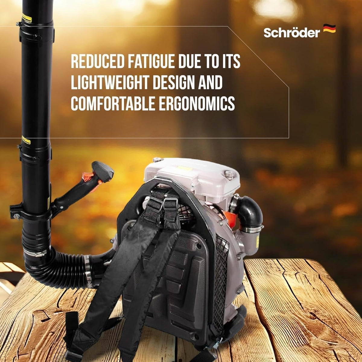 Schröder SR-6400L Backpack Gas Leaf Blower, 3.7 HP Engine image 5