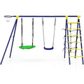 Ultimate 5-In-1 Outdoor Kids Swing Set with Sturdy A-Frame Metal Construction and Secure Ground Stakes image 0