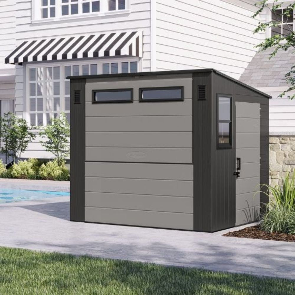 Suncast 8 ft. x 7 ft. Cabana Entertainment Shed BMCB8730T image 1