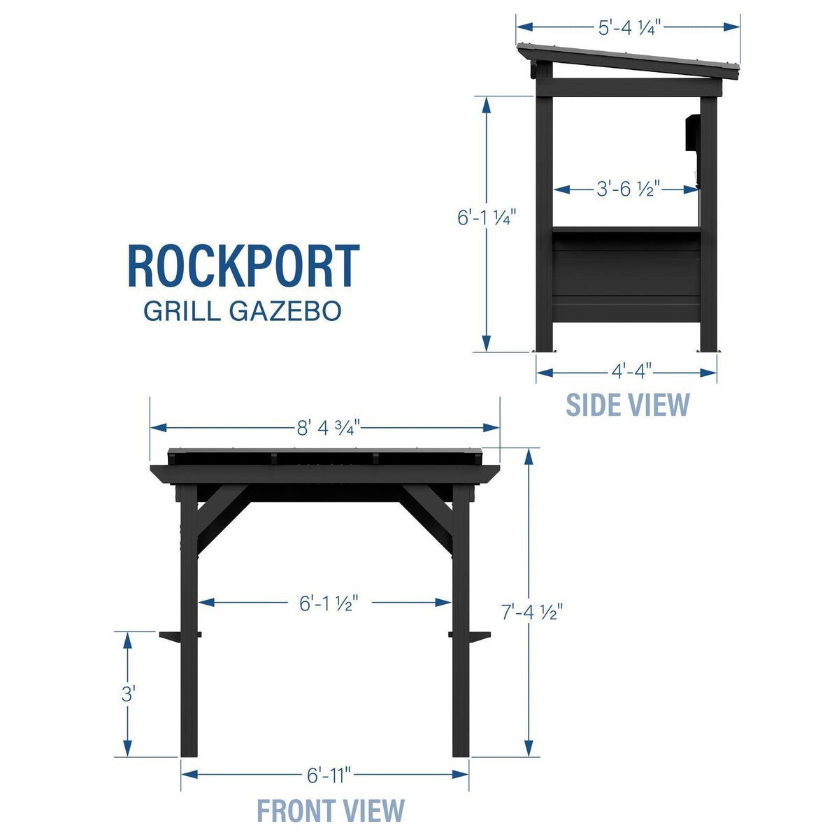 Rockport Steel Grill Gazebo image 2
