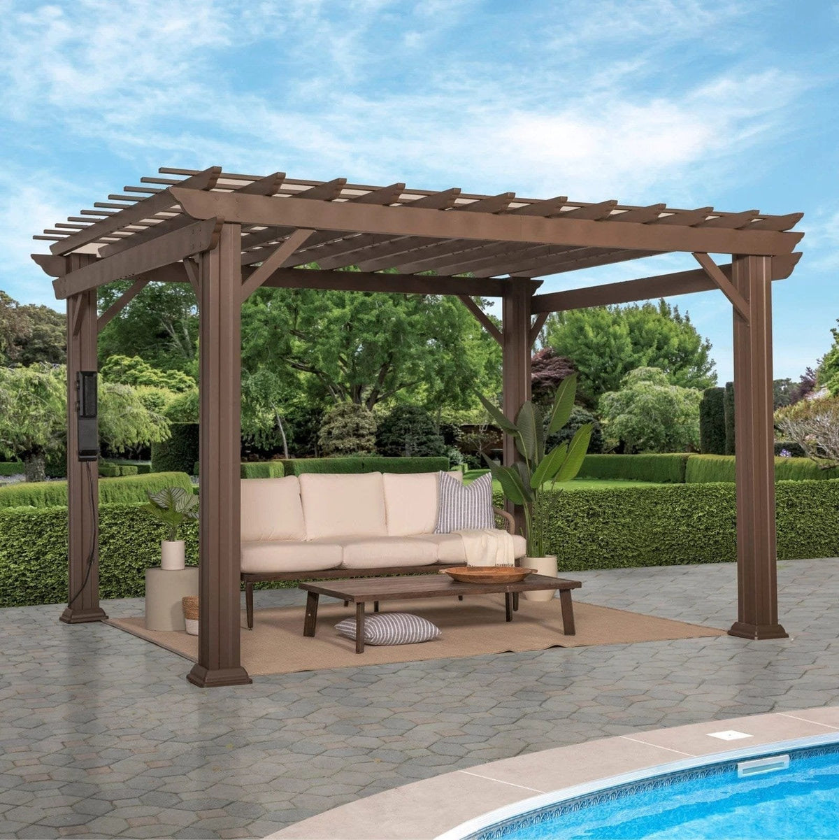 Backyard Discovery Steel Traditional Pergola 12 ft. x 10 ft. image 0