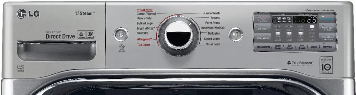 LG – 5.2 Cu. Ft. High Efficiency Front-Load Washer with Steam and TurboWash Technology – Graphite steel image 6
