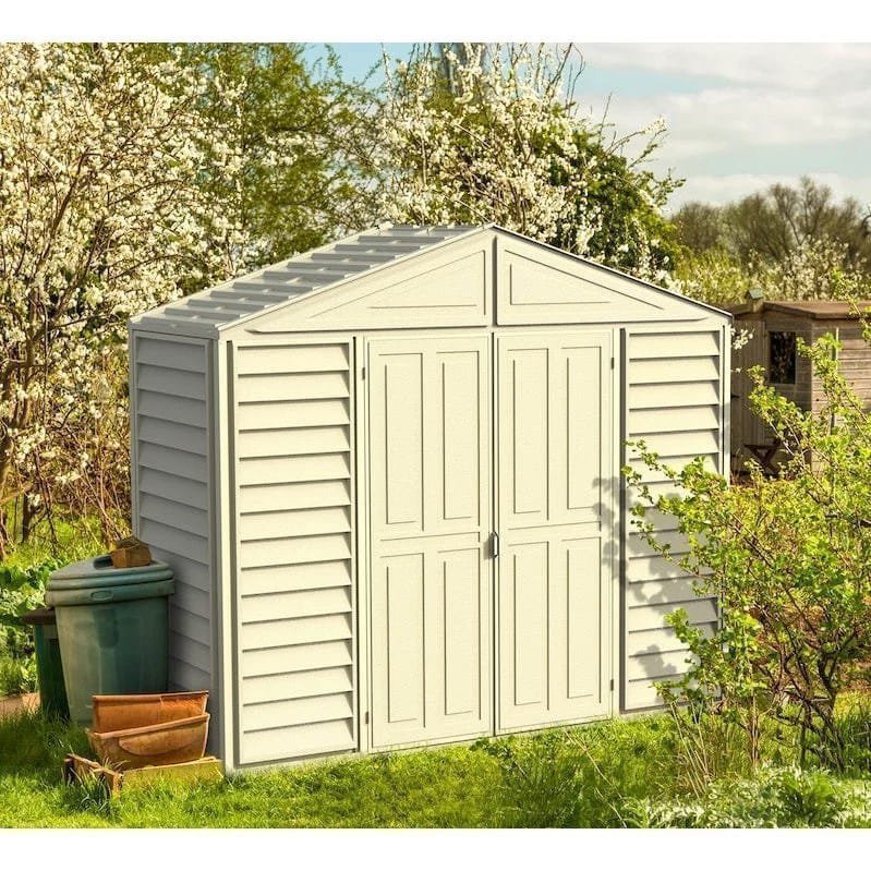 DuraMax 10.5ft x 2.75ft SidePro Vinyl Shed with Foundation Kit image 0