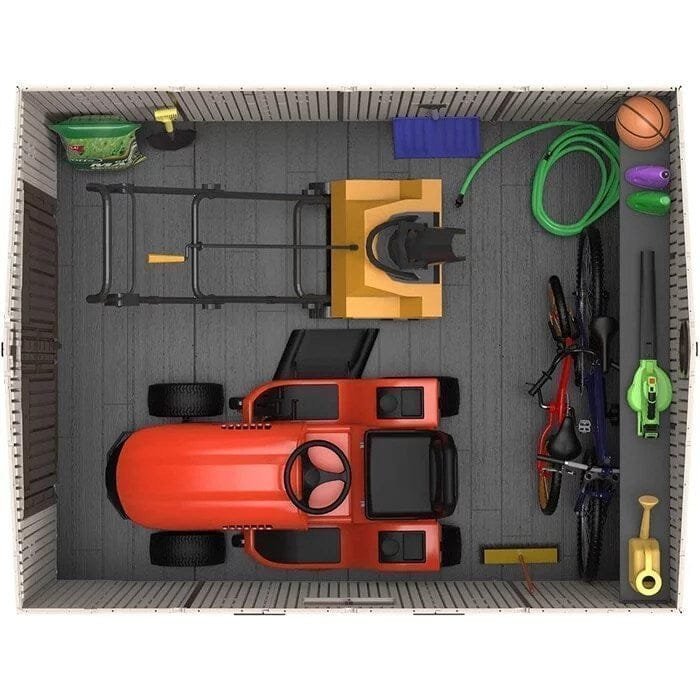 Side 10 ft. W x 8 ft. D Plastic Storage Shed image 1