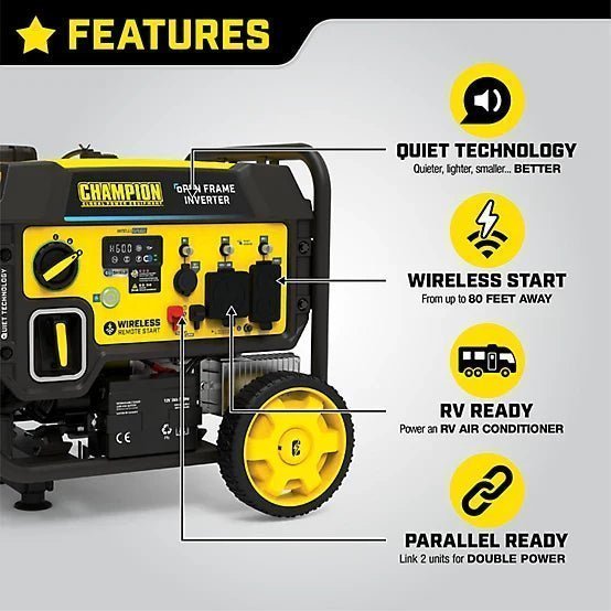 Champion Power Equipment 4,500/3,650-Watt Gasoline Powered OFI Generator with ParaLINK, Remote Start image 2