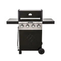 Even Embers 4-Burner Propane Gas Grill, 40,000 BTU, Silver/Black image 0