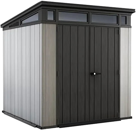 Keter Outdoor Storage Sheds, for House, Patio & Yard, Plastic Resin, Artisan, 7×7 Ft, Gray image 3