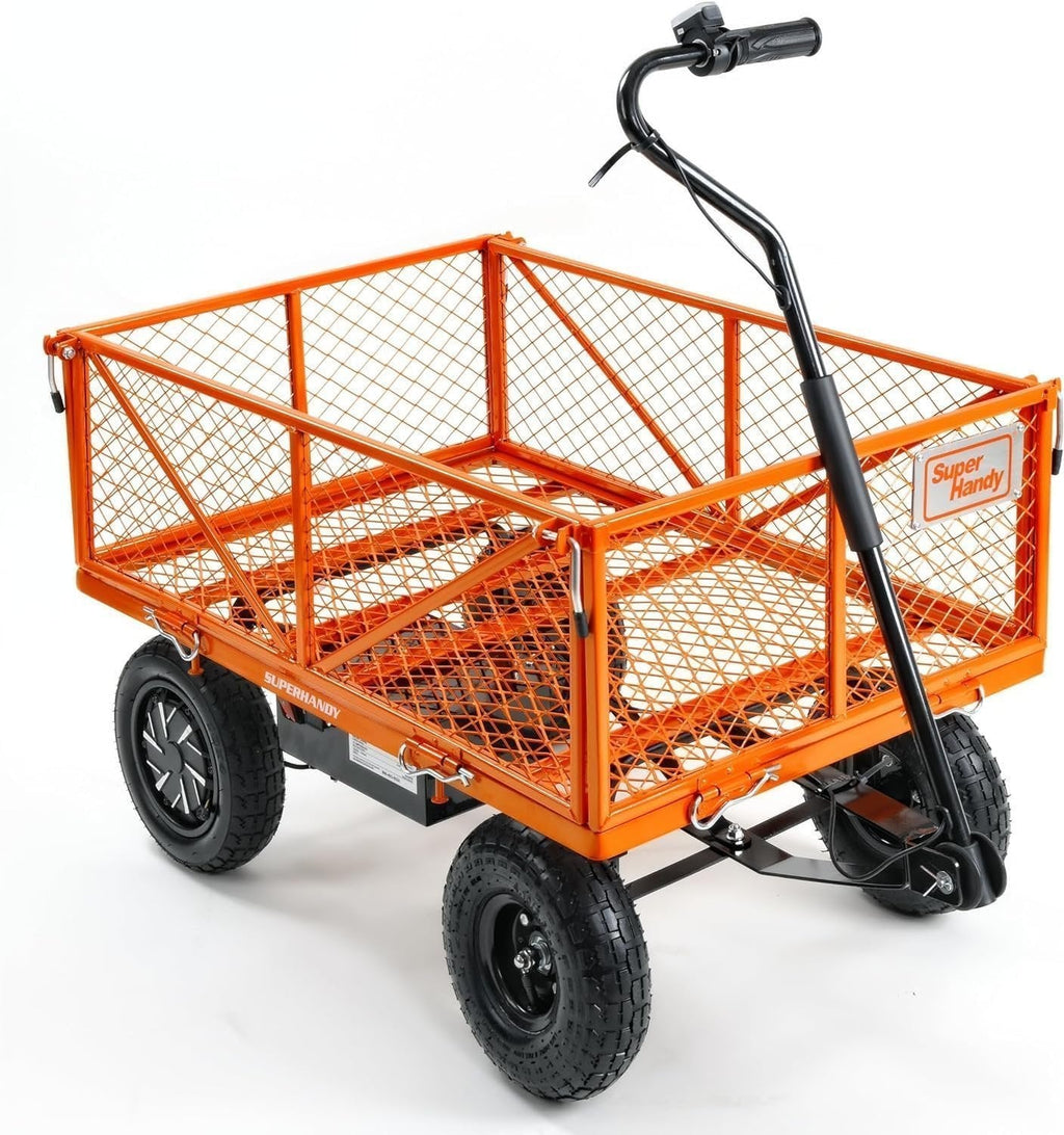SuperHandy Electric-Assist Garden Cart, 5.7 Cu Ft, 440 lbs Load, All-Terrain Wheels image 0