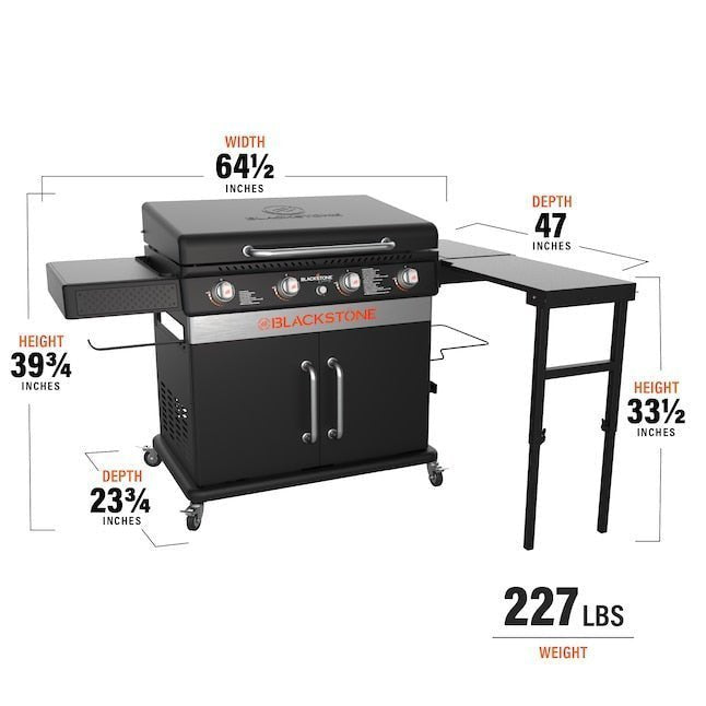 Blackstone 36-in Culinary Cabinet Griddle with Side Table: Versatile Outdoor Cooking in Stainless Steel image 10
